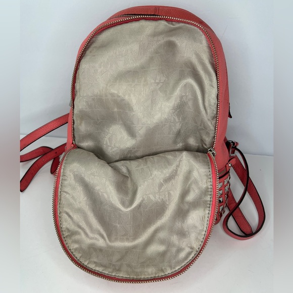 Michael Kors Rhea Backpack Studded Leather Coral Pink Grapefruit 30S5SEZB5L - Picture 8 of 16